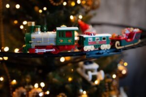 Free stock photo of black christmas tree, christmas background, chritsmas lights