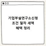 기업부설연구소신청 조건 절차 세액 혜택 정리