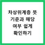 차상위계층 뜻 기준과 해당 여부 쉽게 확인하기