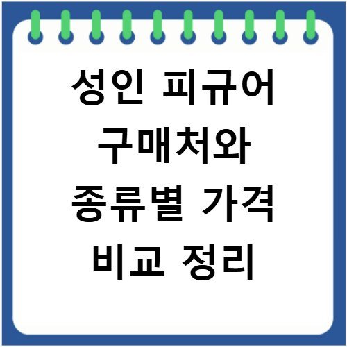 성인 피규어 구매처와 종류별 가격 비교 정리