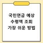 국민연금 예상 수령액 조회 가장 쉬운 방법
