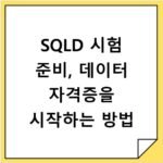 SQLD 시험 준비, 데이터 자격증을 시작하는 방법
